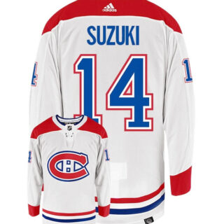 Men's Montreal Canadiens #14 Nick Suzuki White Stitched Jersey