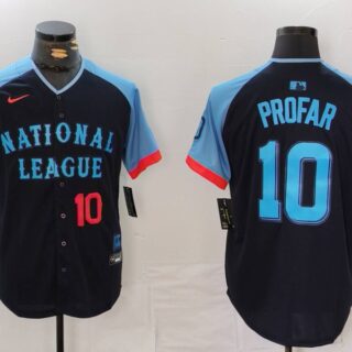 Men's National League #10 Jurickson Profar Navy 2024 All-Star Limited Stitched Baseball Jerseys