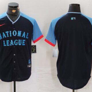 Men's National League Blank Navy 2024 All-Star Limited Stitched Baseball Jersey