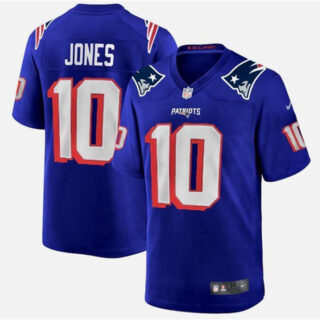 Men's New England Patriots #10 Mac Jones Royal Stitched Jersey