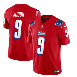 Men's New England Patriots #9 Matthew Judon Red 2023 F.U.S.E. Throwback Limited Stitched Football Jersey