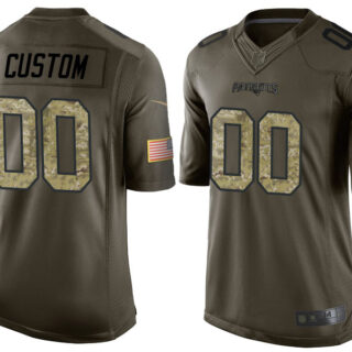 Men's New England Patriots Customized Camo Salute to Service Jersey