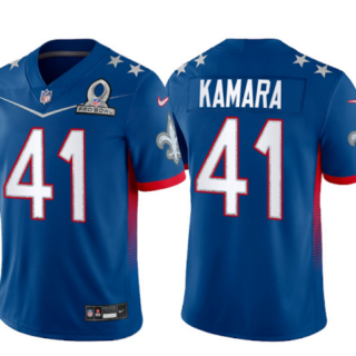 Men's New Orleans Saints #41 Alvin Kamara 2022 Royal Pro Bowl Stitched Jersey