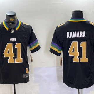 Men's New Orleans Saints #41 Alvin Kamara Black 2024 F.U.S.E. Vapor Limited Stitched Jerseys
