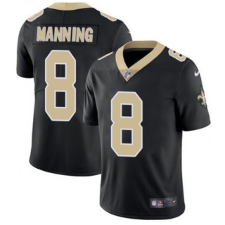 Men's New Orleans Saints #8 Archie Manning 2021 Black Vapor Untouchable Limited Stitched Jersey