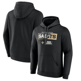 Men's New Orleans Saints Black X Bud Light Pullover Hoodie