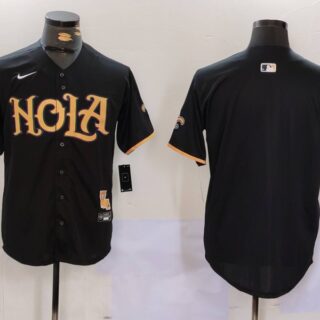 Men's New Orleans Saints Blank Black Cool Base Stitched Baseball Jersey