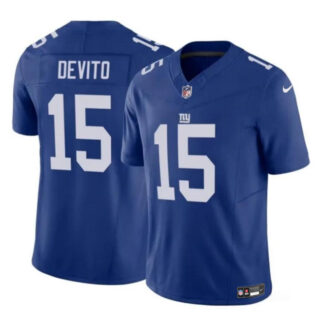 Men's New York Giants #15 Tommy DeVito Blue 2023 F.U.S.E. Vapor Untouchable Limited Stitched Jersey