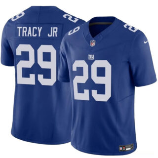 Men's New York Giants #29 Tyrone Tracy Jr Blue 2023 F.U.S.E. Vapor Untouchable Limited Stitched Jersey