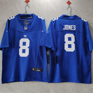 Men's New York Giants #8 Daniel Jones Blue 2023 F.U.S.E. Vapor Untouchable Limited Stitched Jersey
