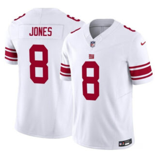 Men's New York Giants #8 Daniel Jones White 2023 F.U.S.E. Vapor Untouchable Limited Stitched Jersey