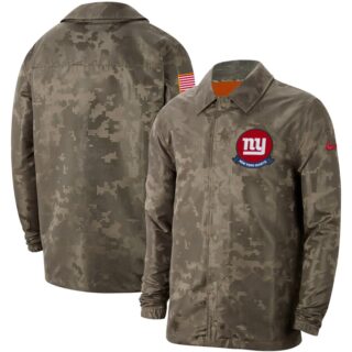 Men's New York Giants Nike Camo 2019 Salute To Service Sideline Full Zip Lightweight Jacket