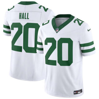 Men's New York Jets #20 Breece Hall White 2023 F.U.S.E. Vapor Limited Throwback Stitched Football Jersey
