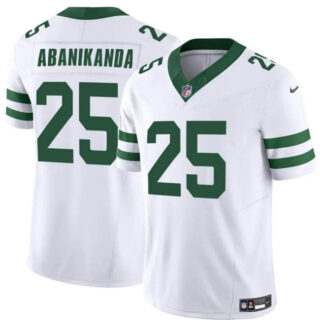Men's New York Jets #25 Israel Abanikanda White 2024 F.U.S.E. Vapor Limited Stitched Jersey