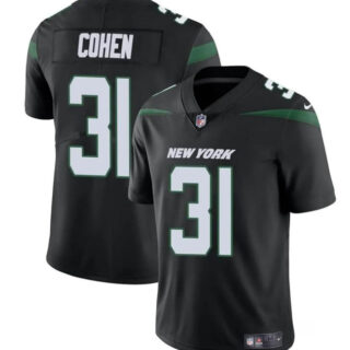 Men's New York Jets #31 Tarik Cohen Black Vapor Untouchable Limited Stitched Jersey