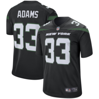 Men's New York Jets #33 Jamal AdamsBlack Player Game Jersey