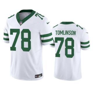 Men's New York Jets #78 Laken Tomlinson White 2023 F.U.S.E. Vapor Limited Throwback Stitched Football Jersey
