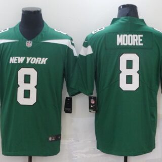 Men's New York Jets #8 Elijah Moore Nike Gotham Green 2021 Vapor Untouchable Jersey