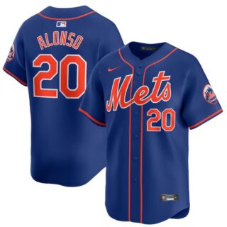Men's New York Mets #20 Pete Alonso Royal 2024 Alternate Limited Stitched Baseball Jersey