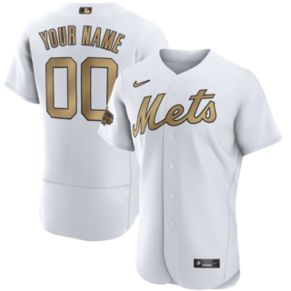 Men's New York Mets Active Player Custom 2022 All-Star White Flex Base Stitched MLB Jersey