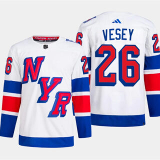 Men's New York Rangers #26 Jimmy Vesey White 2024 Stadium Series Stitched Jersey