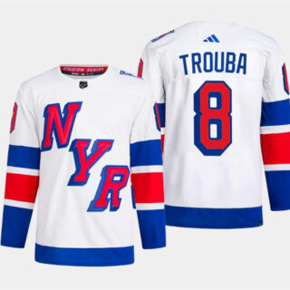 Men's New York Rangers #8 Jacob Trouba White 2024 Stadium Series Stitched Jersey