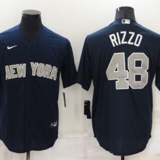 Men's New York Yankees #48 Anthony Rizzo Navy Cool Base Stitched Jersey