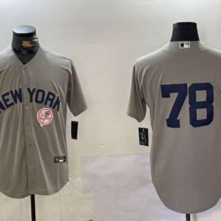 Men's New York Yankees #78 Kellin Deglan Grey Cool Base Stitched Baseball Jerseys