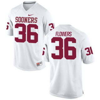 Men's Nike Dimitri Flowers Oklahoma Sooners #36 Limited White Alumni Football Jersey