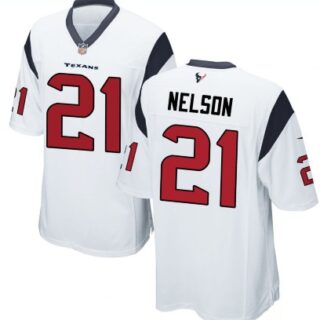 Men's Nike Houston Texans #21 Steven Nelson White Vapor Limited Jersey