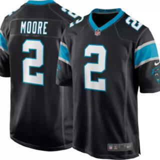 Men's Nike Panthers #2 DJ Moore Black Team Color Stitched NFL Vapor Untouchable Limited Jersey