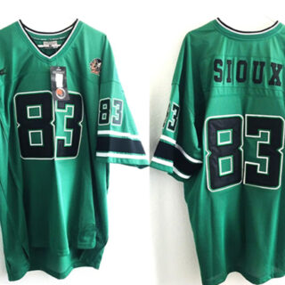 Men's North Dakota Fighting Sioux ACTIVE PLAYER Custom Green Stitched Jersey