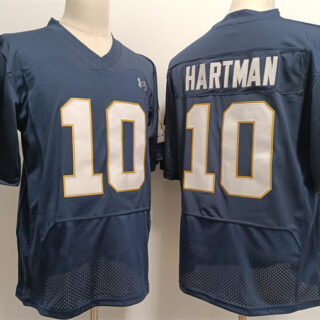 Men's Notre Dame Fighting Irish #10 Sam Hartman Navy Stitched Jersey