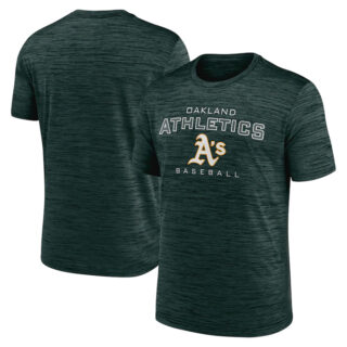Men's Oakland Athletics Green Velocity Practice Performance T-ShirtS
