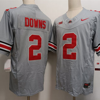 Men's Ohio State Buckeyes #2 Caleb Downs Grey 2023 F.U.S.E. Limited Stitched Jersey