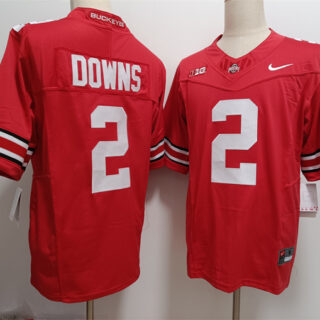 Men's Ohio State Buckeyes #2 Caleb Downs Red F.U.S.E. Limited Stitched Jersey