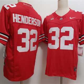 Men's Ohio State Buckeyes #32 TreVeyon Henderson Red F.U.S.E. Limited Stitched Jersey