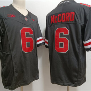 Men's Ohio State Buckeyes #6 Kyle McCord Black 2023 F.U.S.E. Limited Stitched Jersey