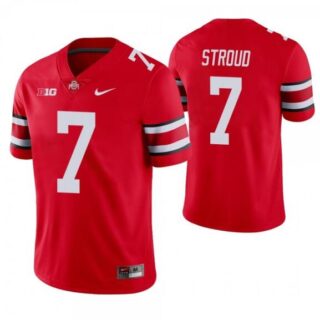 Men's Ohio State Buckeyes #7 C.J. Stroud Red Vapor Limited Stitched Jersey
