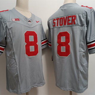 Men's Ohio State Buckeyes #8 Cade Stover Grey 2023 F.U.S.E. Limited Stitched Jersey