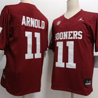 Men's Oklahoma Sooners #11 Jackson Arnold Red F.U.S.E Stitched Jersey