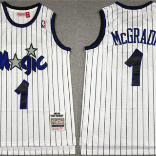 Men's Orlando Magic #1 Tracy McGrady 2003-04 White Stitched Jersey