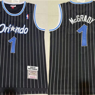 Men's Orlando Magic #1 Tracy McGrady Black Stitched Jersey