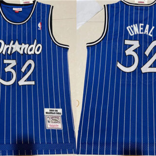 Men's Orlando Magic #32 Shaquille O'Neal Blue Stitched Jersey