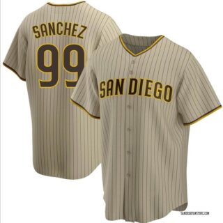 Men's Padres 99 Gary Sanchez Brown Nike Cool base Jersey