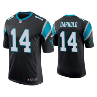 Men's Panthers #14 Sam Darnold Vapor Limited Black Jersey