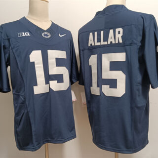 Men's Penn State Nittany Lions #15 Drew Allar Navy Stitched Jersey