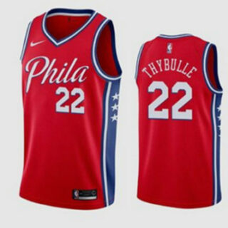 Men's Philadelphia 76ers #22 Matisse Thybulle Red Stitched Swingman Jersey