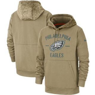 Men's Philadelphia Eagles 2019 Salute To Service Sideline Therma Pullover Hoodie