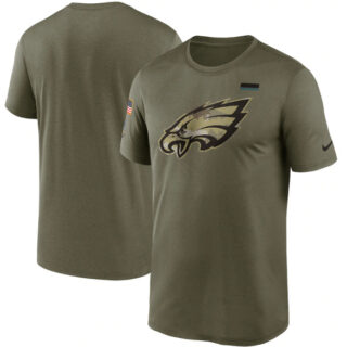 Men's Philadelphia Eagles 2021 Olive Salute To Service Legend Performance T-Shirt